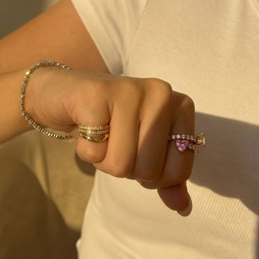 Twin Pear Ring