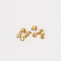 Ohrringe Initial - Bubble-Buchstabe Gold
