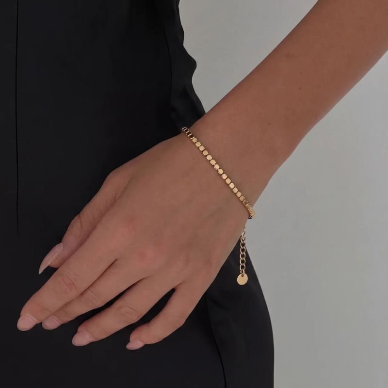 Armband Kette Gold - T-Stab Zart