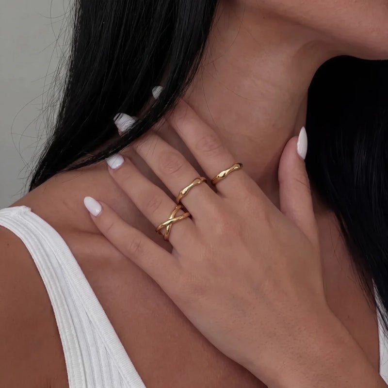 Ring Unendlich - Versprechen Band Gold
