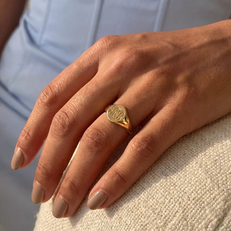 Siegelring - Monogramm Personalisiert Gold