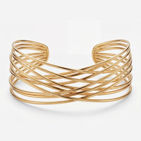 Armreif Gold - Aurora Draht Skulptural