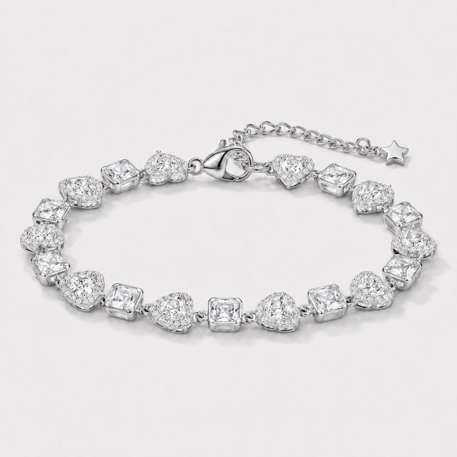 Amour Heart Tennis Bracelet