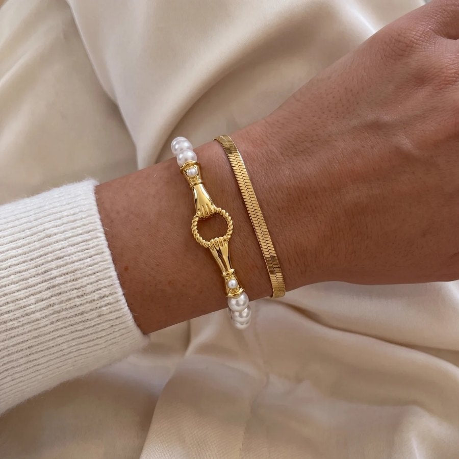 Pearl T-Bar Bracelet