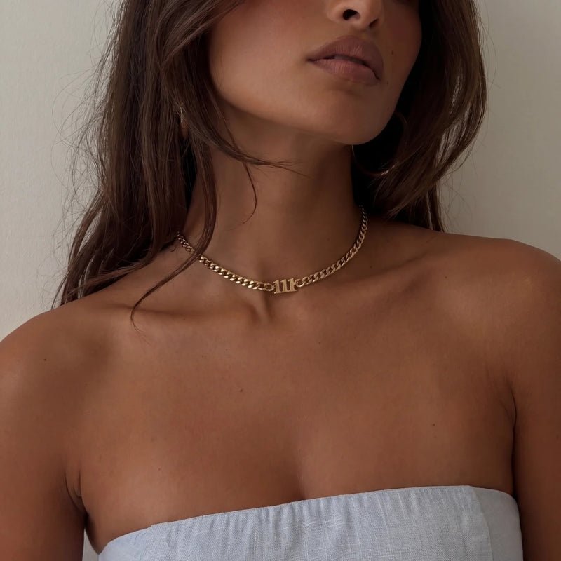 Engelszahl Gold Choker