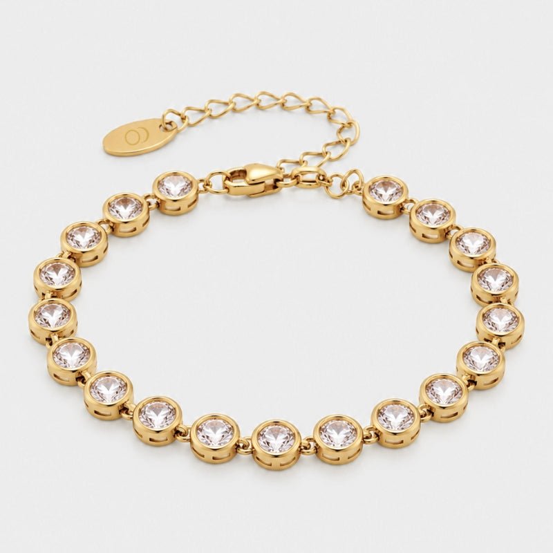Tennis-Armband - Mini Perlen Gold