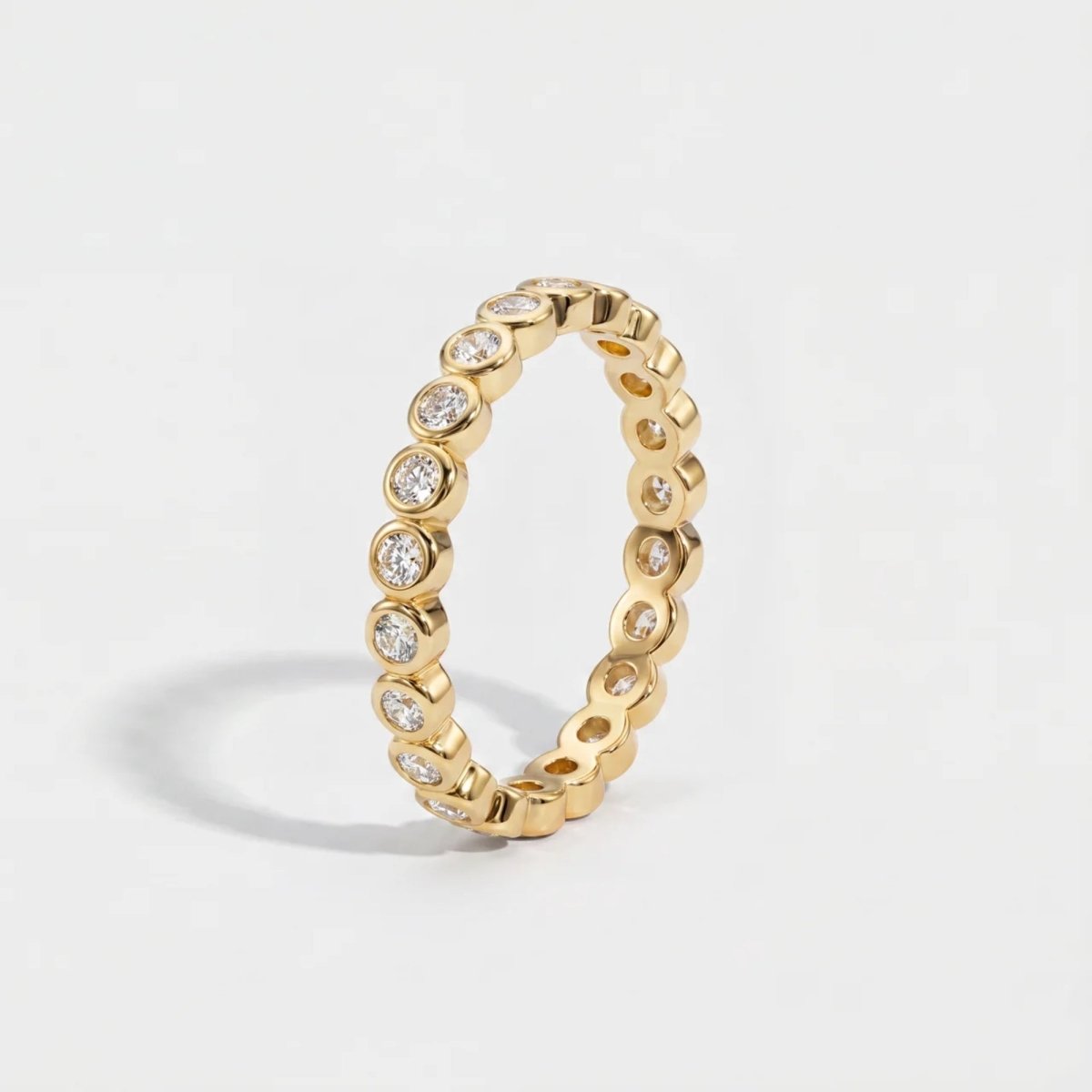 Ring Bubble - Tennis Fassung Zirkonia Gold