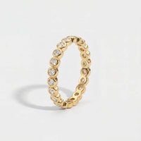 Ring Bubble - Tennis Fassung Zirkonia Gold