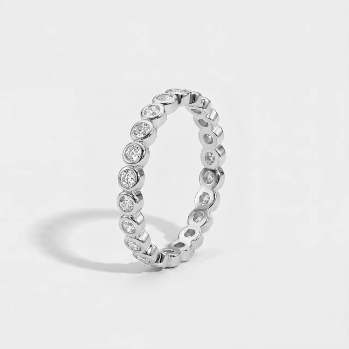 Ring Bubble - Tennis Fassung Zirkonia Gold