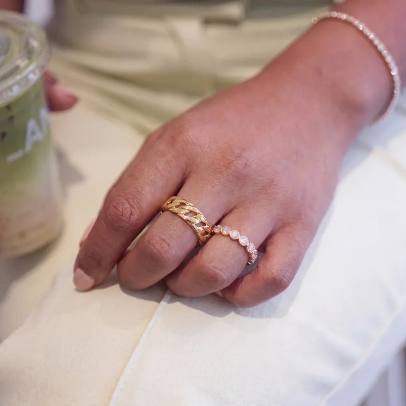 Voluminöser Gold Band Ring - Aurum Seil