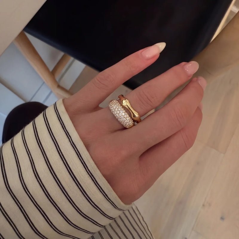 Cocktail Ring - Voll Pavé Kuppel CZ