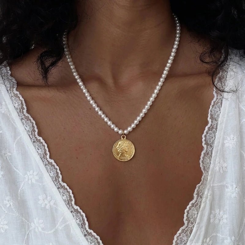 Halskette Coin-Perle - Emily Layer