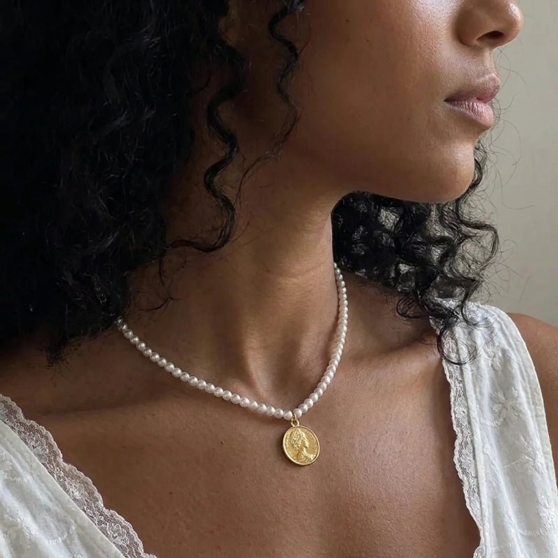 Halskette Coin-Perle - Emily Layer