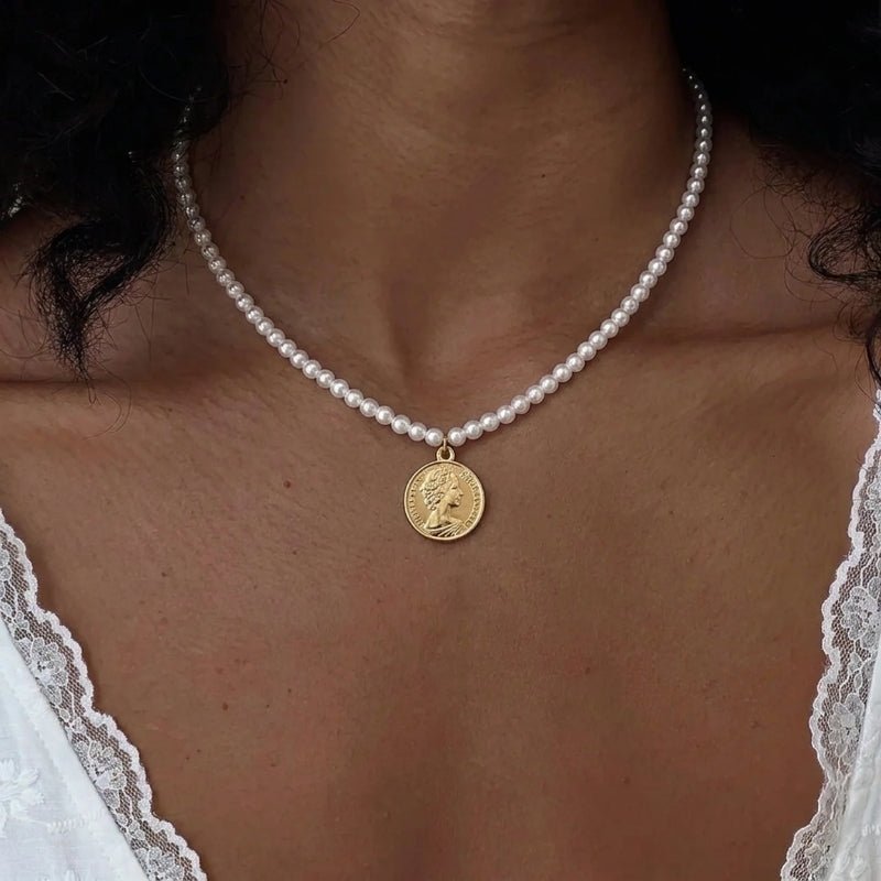 Halskette Coin-Perle - Emily Layer