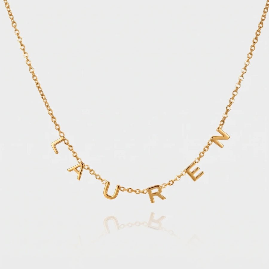 Dangling Letters Necklace – Personalised Necklace in 18K gold or sterling silver
