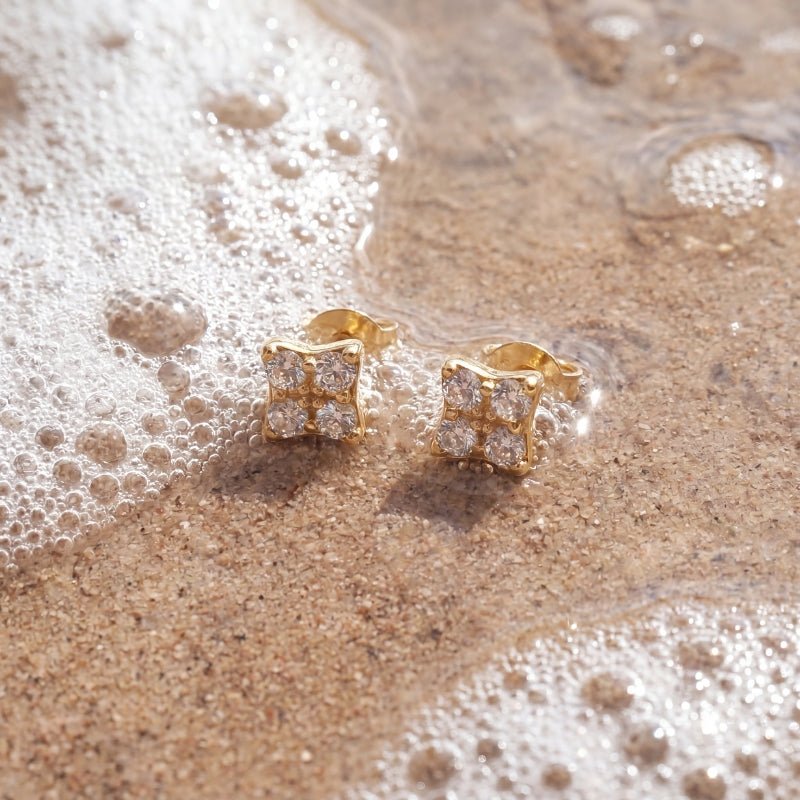 Ohrstecker Diamant - Clara Mini Cluster Gold