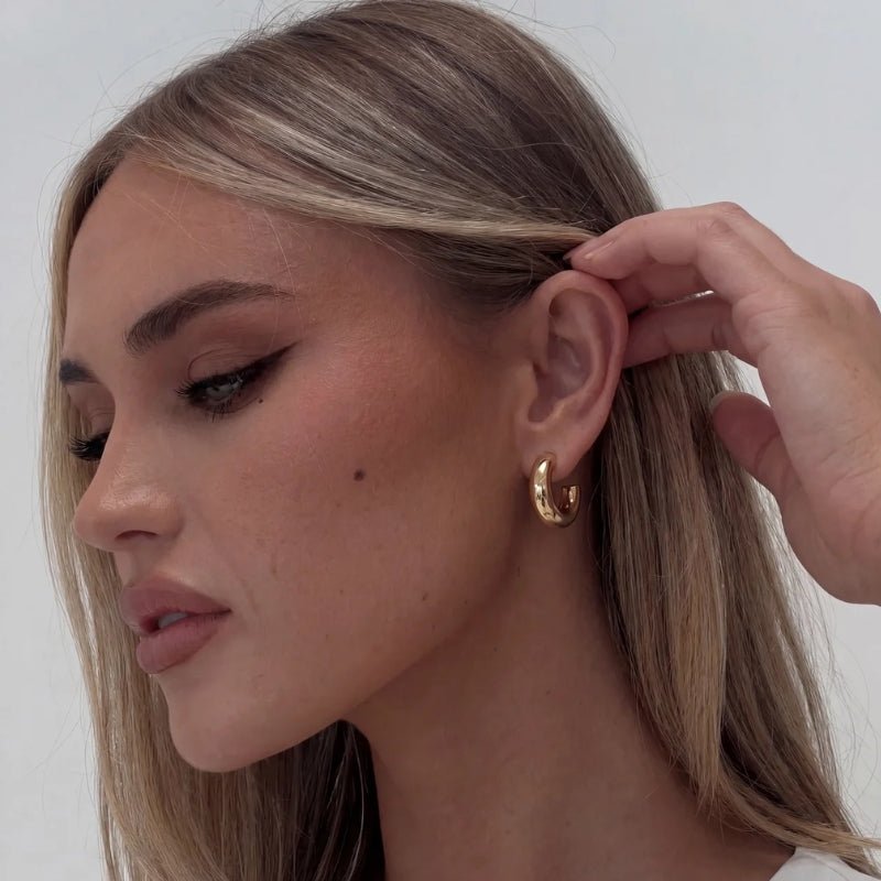 Gold Creolen - Nadine Voluminös