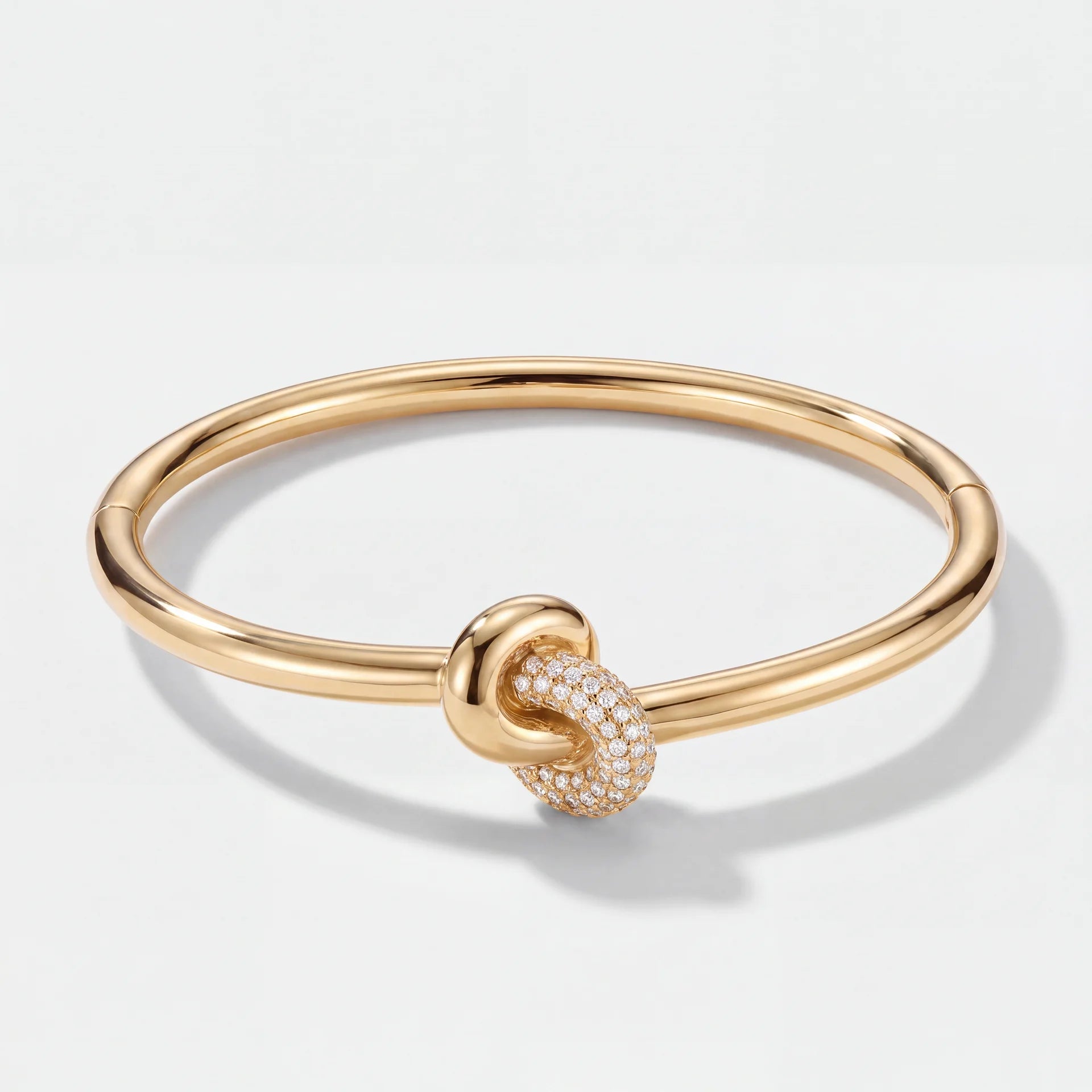 Armreif Tennis - Knoten Mittig Gold