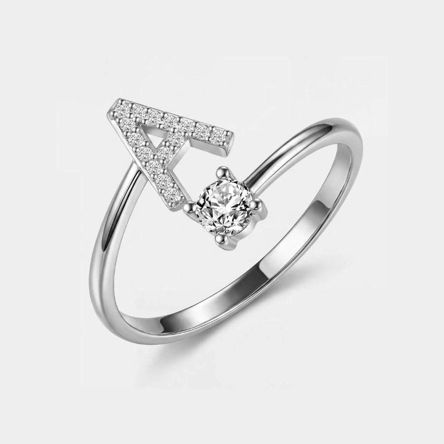 Ring Initial - Eisiger Pavé Verstellbar Gold