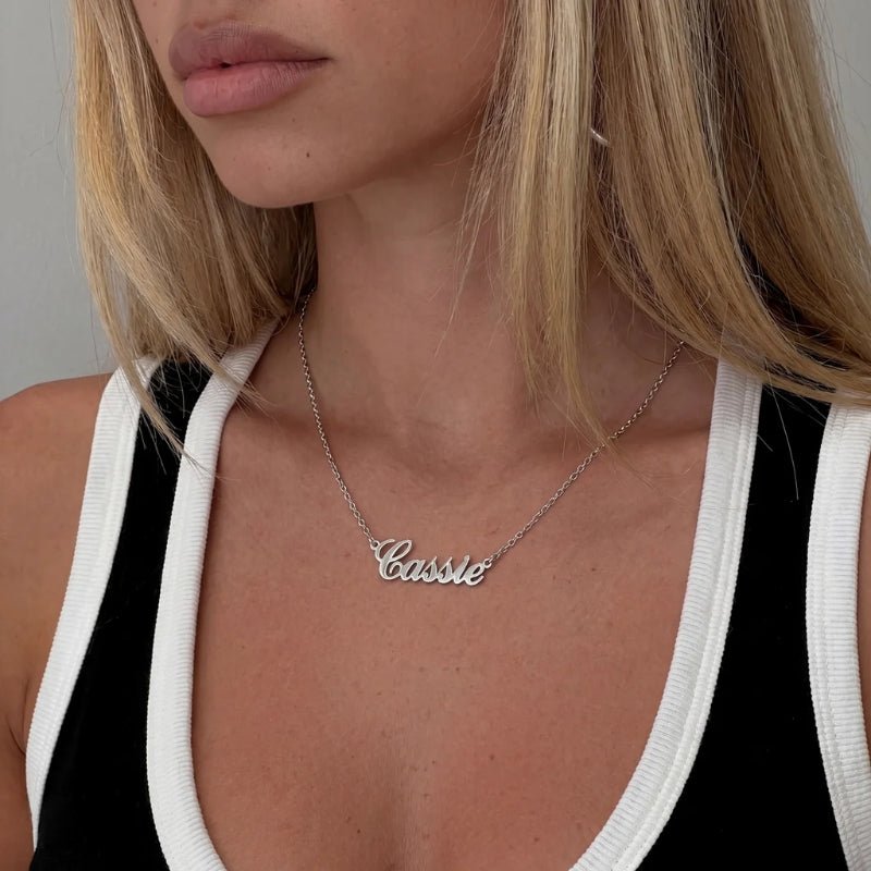 Halskette Namensschild - Personalisiert Gold