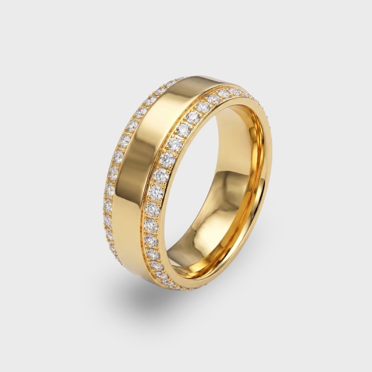 Ring Doppelband - Personalisierter Name Gold