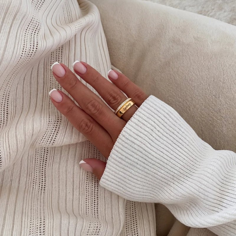 Personalisierter Namen Ring - Doppel Band