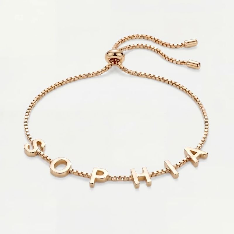 Armband Geburtsstein - Name Personalisiert Gold