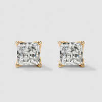 Prinzess-Schliff Moissanite Ohrstecker