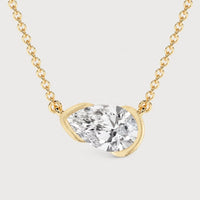 Tropfen Moissanite Halskette