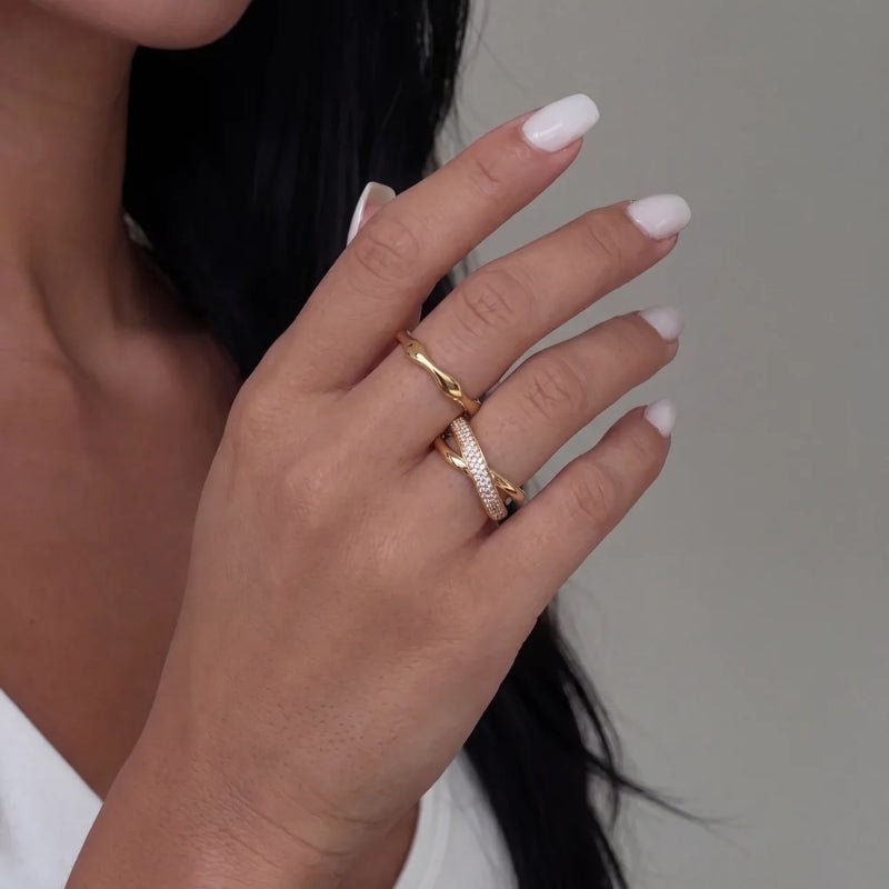 Wellen Ring - Organisch Stack Band